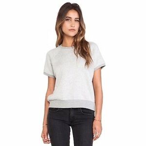Rag and Bone cropped grey sweatshirt